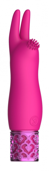 Розовая перезаряжаемая вибпоруля Elegance - 11,8 см. - 0