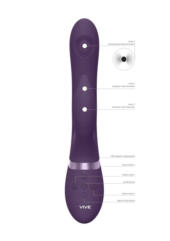 Фиолетовый вибромассажер-кролик Aimi - 22,3 см. - 4