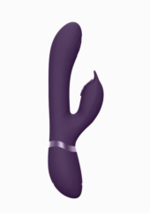 Фиолетовый вибромассажер-кролик Aimi - 22,3 см. - 5