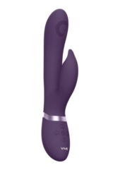 Фиолетовый вибромассажер-кролик Aimi - 22,3 см. - 0