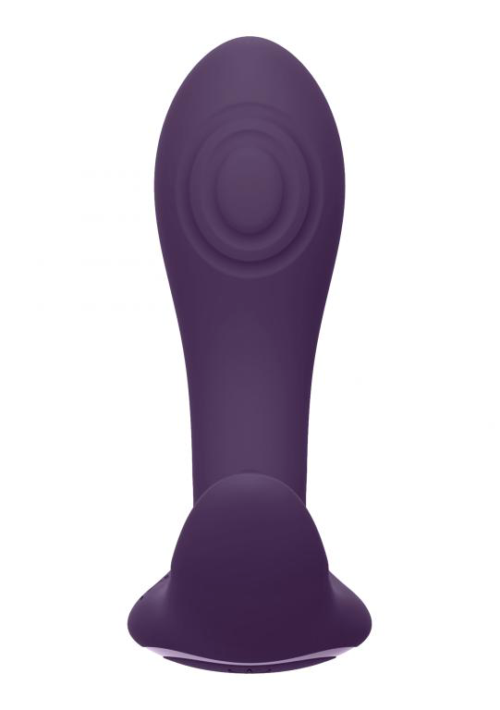 Фиолетовый женский вибромассажер Kata с пультом ДУ - 12 см. - 3