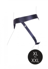Черные трусики-джоки для страпона с вибропулей - размер XL-XXL - 6
