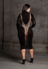 Облегающее длинное платье Carme с пикантной спинкой - 1