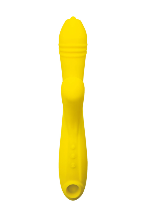 Желтый двусторонний вибратор Mia - 22 см. - 2
