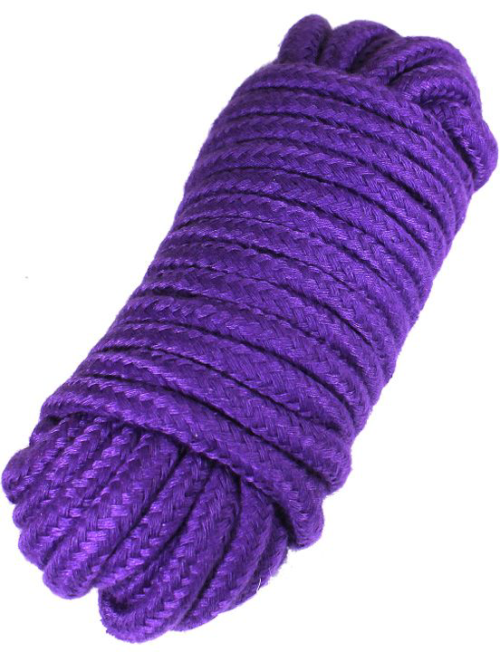Фиолетовая верёвка для бондажа и декоративной вязки - 10 м. - 1