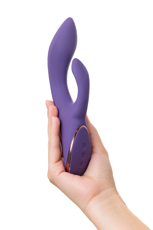 Фиолетовый вибратор-кролик Fingie с функцией Come-Hither - 21,6 см. - 7