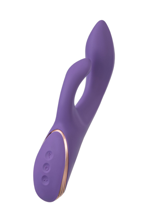 Фиолетовый вибратор-кролик Fingie с функцией Come-Hither - 21,6 см. - 0