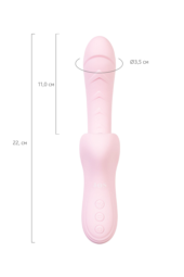 Розовый вибратор-кролик с ласкающим язычком Orali - 22 см. - 7