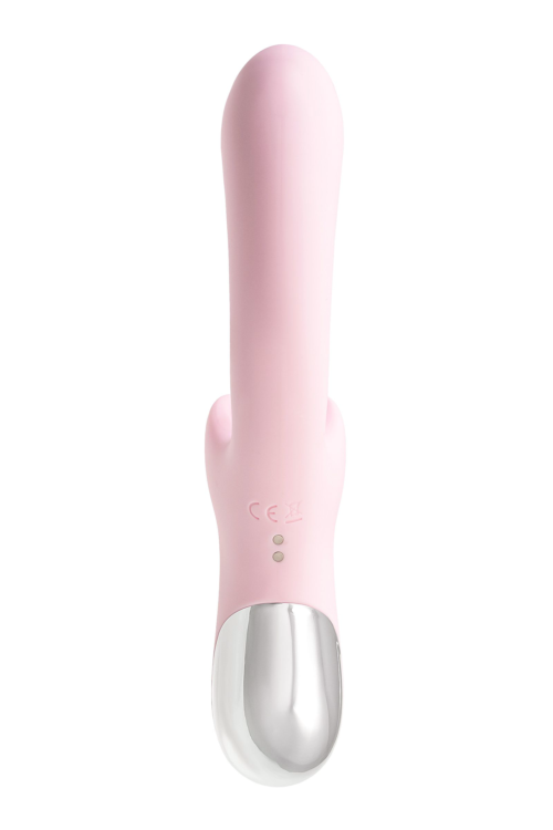 Розовый вибратор-кролик с ласкающим язычком Orali - 22 см. - 1
