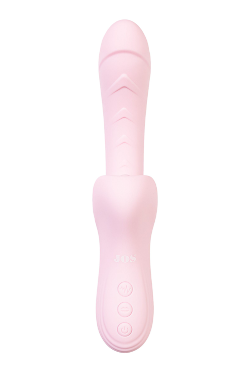 Розовый вибратор-кролик с ласкающим язычком Orali - 22 см. - 2