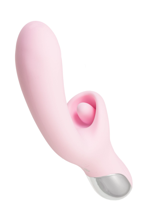 Розовый вибратор-кролик с ласкающим язычком Orali - 22 см. - 5