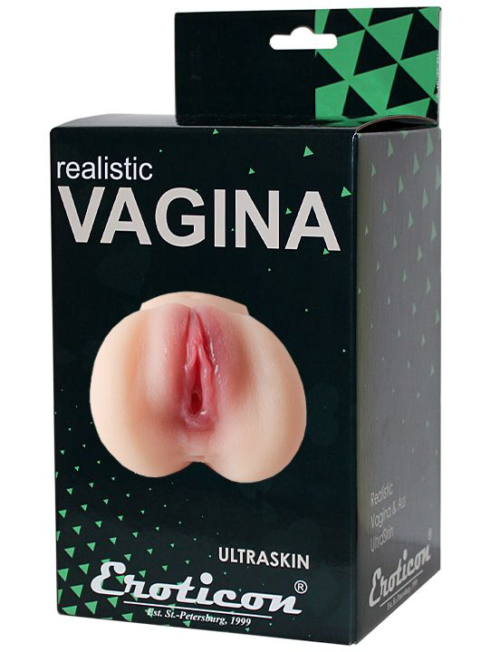 Телесный реалистичный мастурбатор-вагина 3D - 1