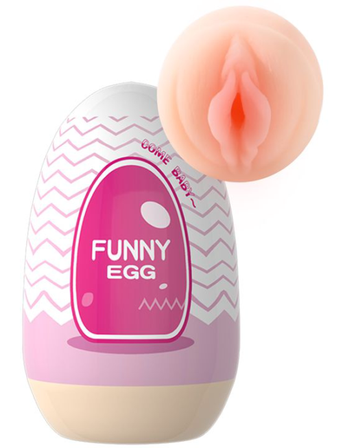 Мастурбатор-яйцо Funny Egg с входом-вагиной - 0