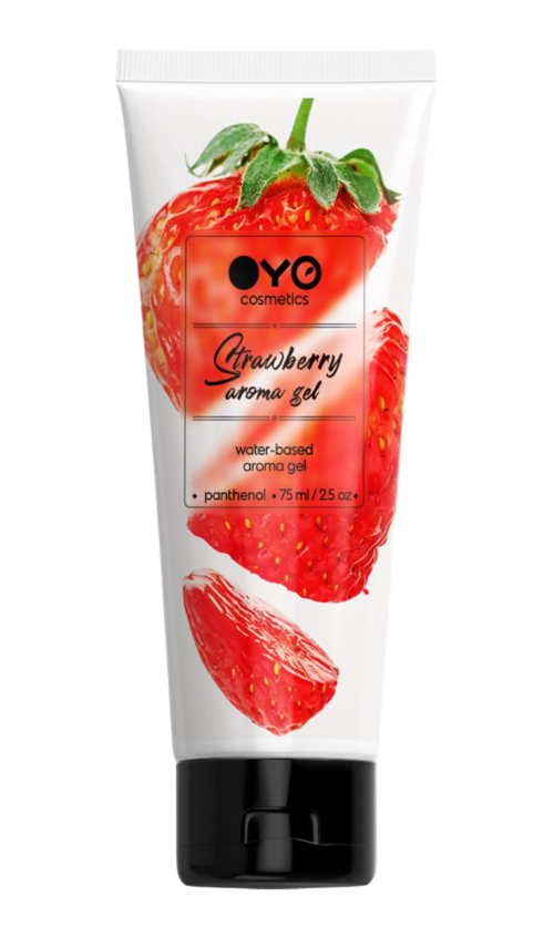 Лубрикант на водной основе OYO Aroma Gel Strawberry с ароматом клубники - 75 мл. - 0