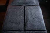 Черно-бежевый замшевый набор фиксации на кровати Sex Game - 2