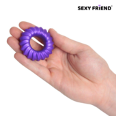 Фиолетовое фигурное эрекционное кольцо - 3