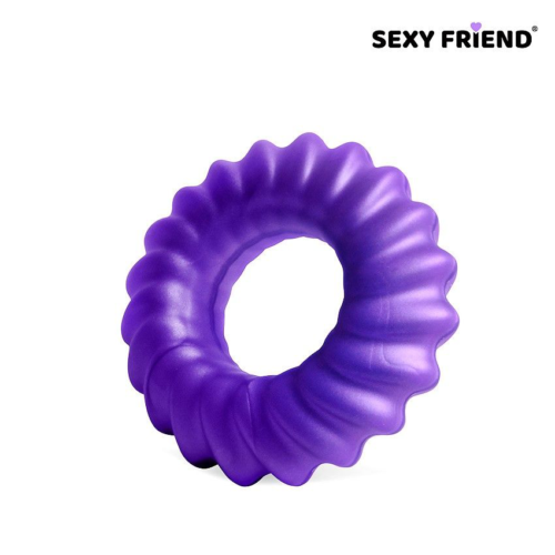 Фиолетовое фигурное эрекционное кольцо - 0