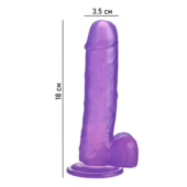 Фиолетовый фаллоимитатор-реалистик «Оки-Чпоки» - 18 см. - 5
