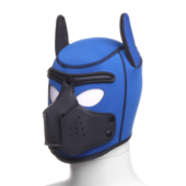 Синяя неопреновая БДСМ-маска Puppy Play - 7