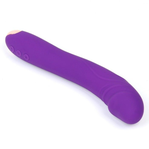 Фиолетовый вибратор для стимуляции точки G - 22 см. - 2