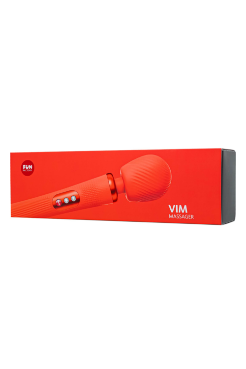 Оранжевый вибромассажер Vim Vibrating Wand - 31,3 см. - 5