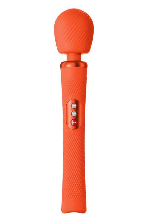 Оранжевый вибромассажер Vim Vibrating Wand - 31,3 см. - 0