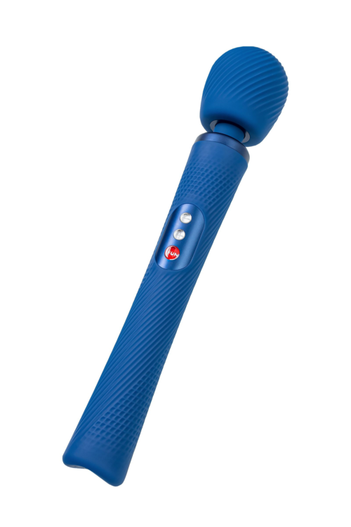 Синий вибромассажер Vim Vibrating Wand - 31,3 см. - 7