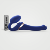 Синий безремневой страпон Multi Orgasm Size S с клиторальной стимуляцией - 3