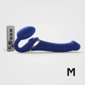 Синий безремневой страпон Multi Orgasm Size M с клиторальной стимуляцией - 1