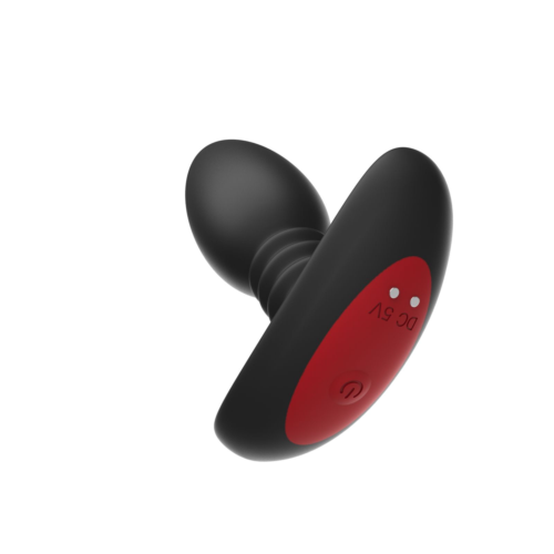 Черная анальная вибропробка Anal Vibrator с пультом ДУ - 13,5 см. - 5