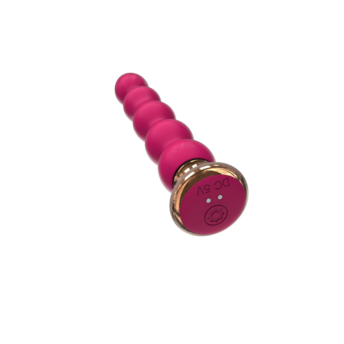 Розовый вибратор-ёлочка Mini Vibrator с пультом ДУ - 19 см. - 2