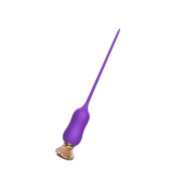 Фиолетовый тонкий стимулятор Nipple Vibrator - 23 см. - 2