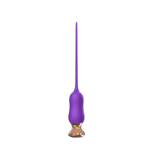 Фиолетовый тонкий стимулятор Nipple Vibrator - 23 см. - 4