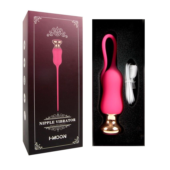 Розовый тонкий стимулятор Nipple Vibrator - 23 см. - 5