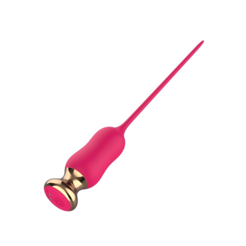 Розовый тонкий стимулятор Nipple Vibrator - 23 см. - 4