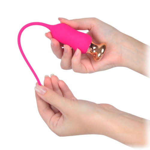 Розовый тонкий стимулятор Nipple Vibrator - 23 см. - 7