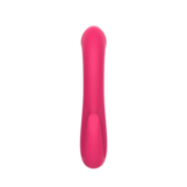 Розовый изогнутый вибромассажер-реалистик - 19,4 см. - 6