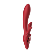 Красный вибратор-кролик - 22,5 см. - 3