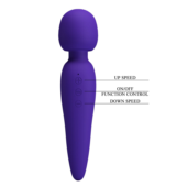 Фиолетовый wand-вибратор Meredith - 5