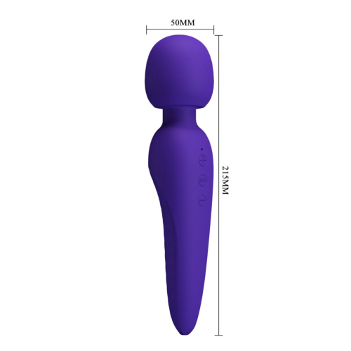 Фиолетовый wand-вибратор Meredith - 4