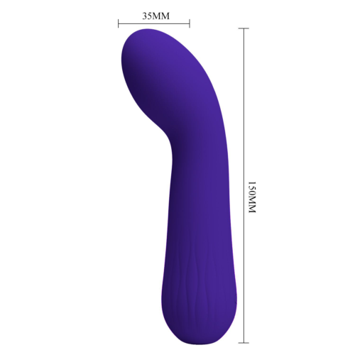 Фиолетовый изогнутый вибратор Faun - 15 см. - 3