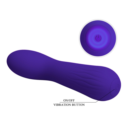 Фиолетовый изогнутый вибратор Faun - 15 см. - 4
