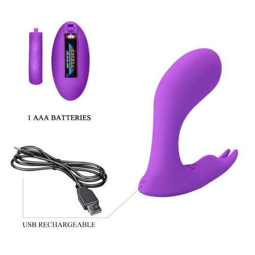 Фиолетовый стимулятор G-точки Idabelle - 10,1 см. - 5