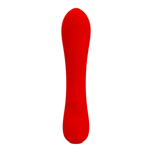 Красный изогнутый вибратор Matt - 19 см. - 2