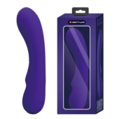 Фиолетовый изогнутый вибратор Matt - 19 см. - 1