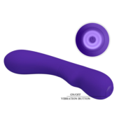 Фиолетовый изогнутый вибратор Matt - 19 см. - 5