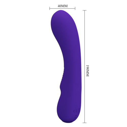 Фиолетовый изогнутый вибратор Matt - 19 см. - 4