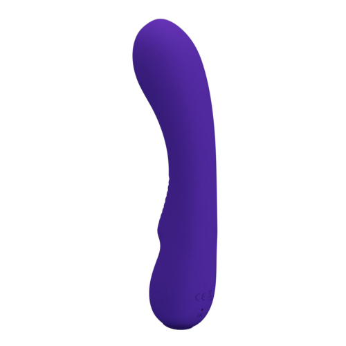 Фиолетовый изогнутый вибратор Matt - 19 см. - 0