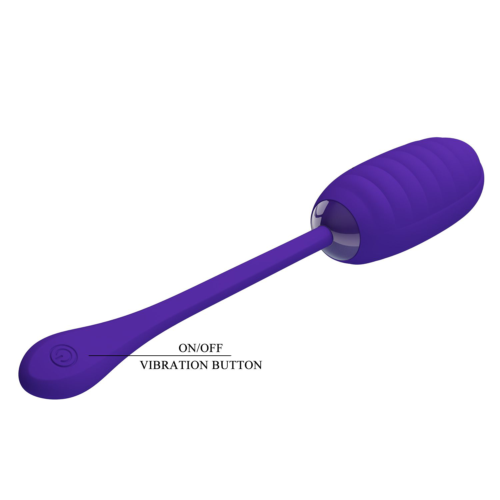 Фиолетовое перезаряжаемое виброяйцо Kirk - 5