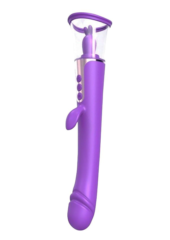 Фиолетовый двусторонний вибростимулятор Esther - 26,5 см. - 0